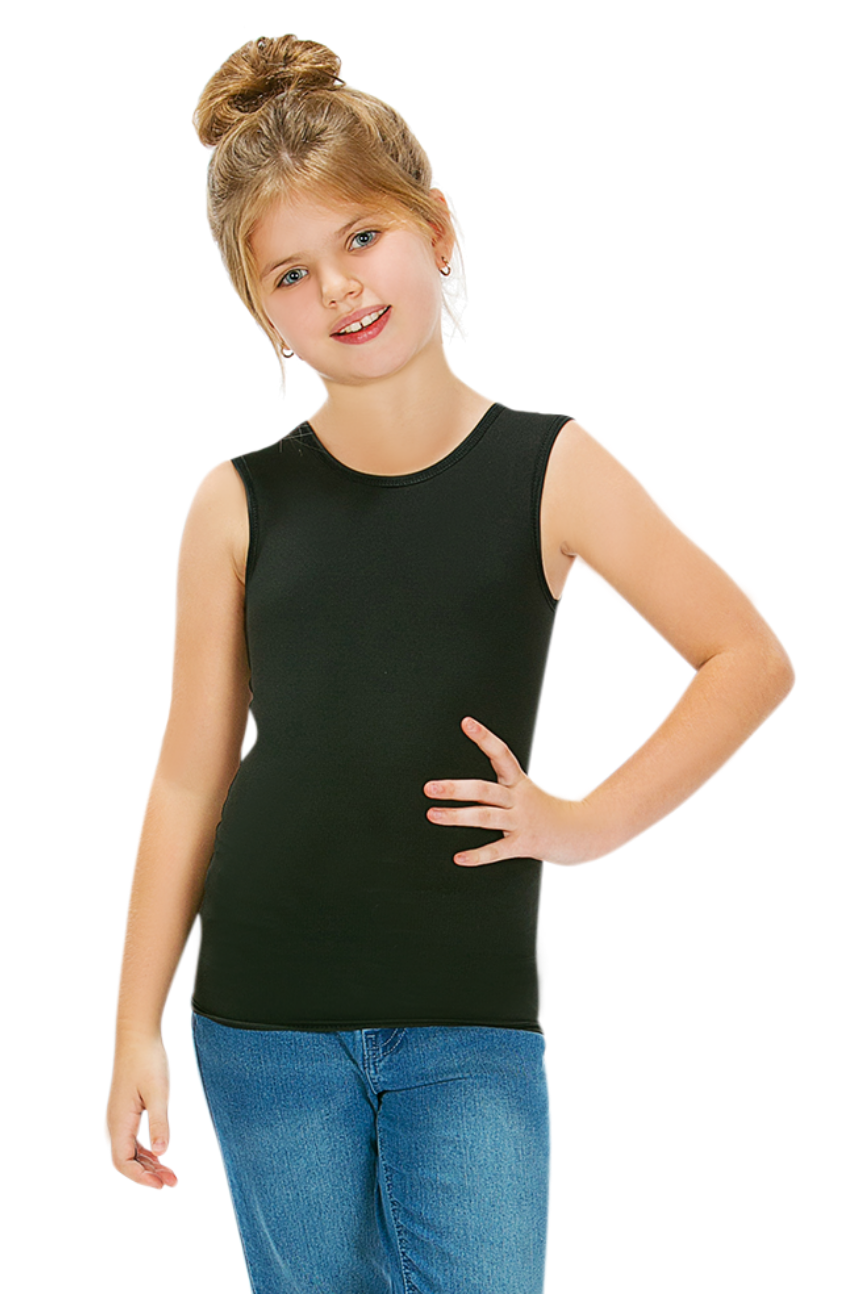 1 (19") or (48-49cm) / Black - CalmCare Calming Undervest | Girls - Vests - CalmCare