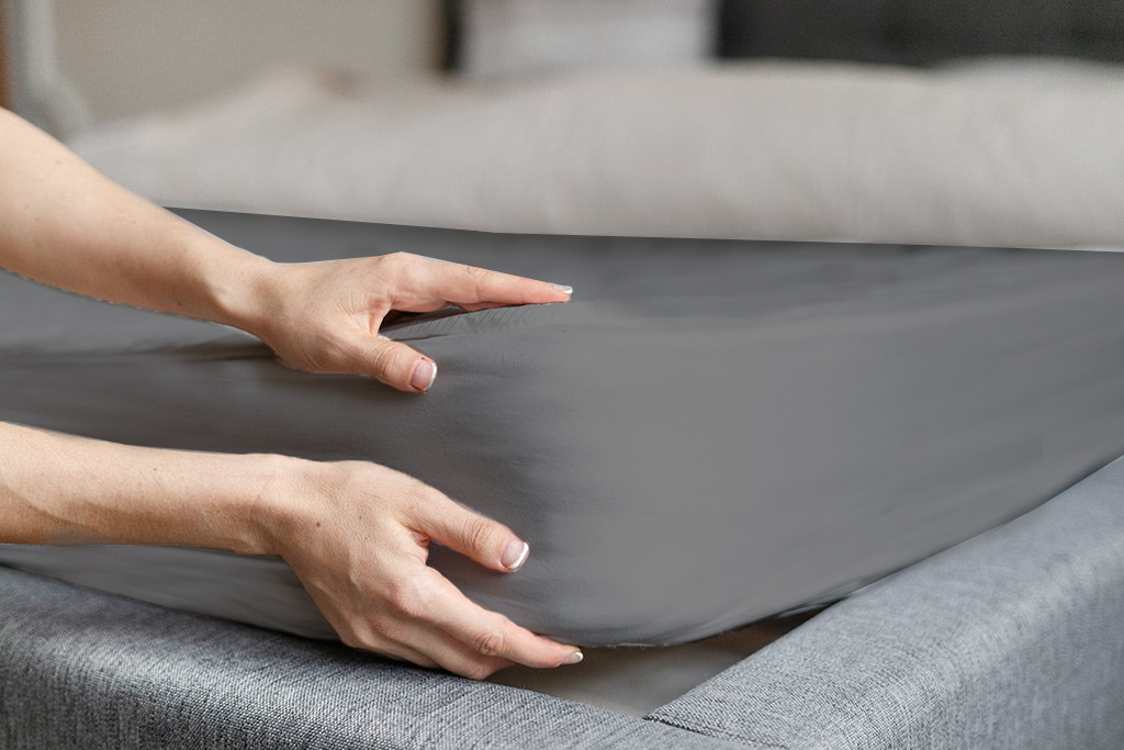 - Light Grey Sensory Fitted Bed Sheet - Sensory Fitted Bed Sheet - CalmCare