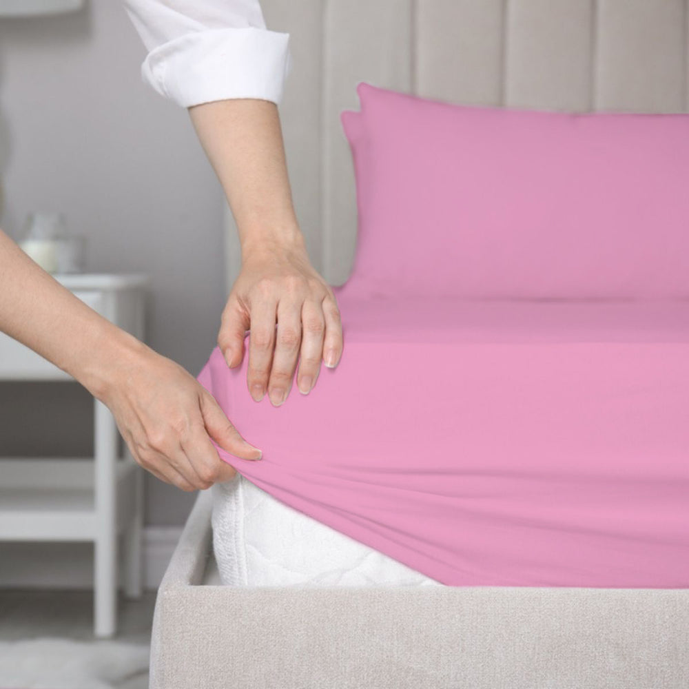 Sensory Fitted Bed Sheet - Pink CalmCare