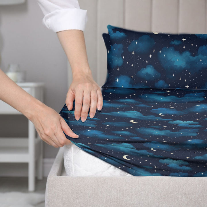 Sensory Fitted Bed Sheet - Stargaze CalmCare