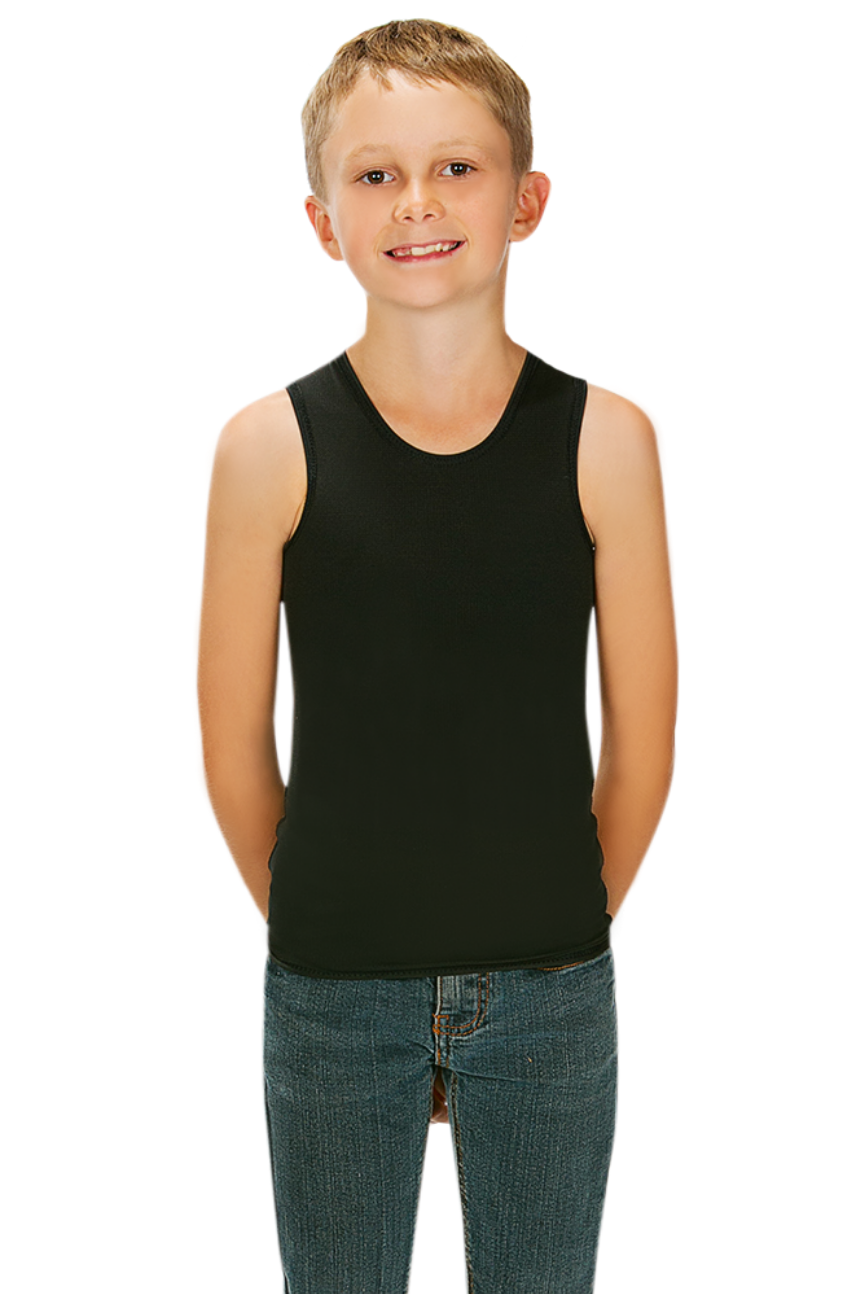 1 (19") or (48-49cm) / Black - CalmCare Calming Undervest | Boys - Vests - CalmCare
