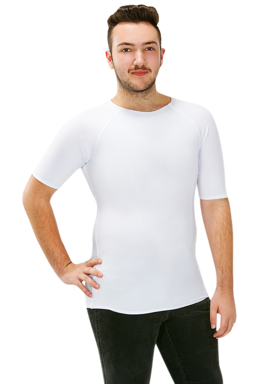 XXS (80 - 81cm) / White - CalmCare Sensory Short Sleeve Shirt | Men - Shirts - CalmCare