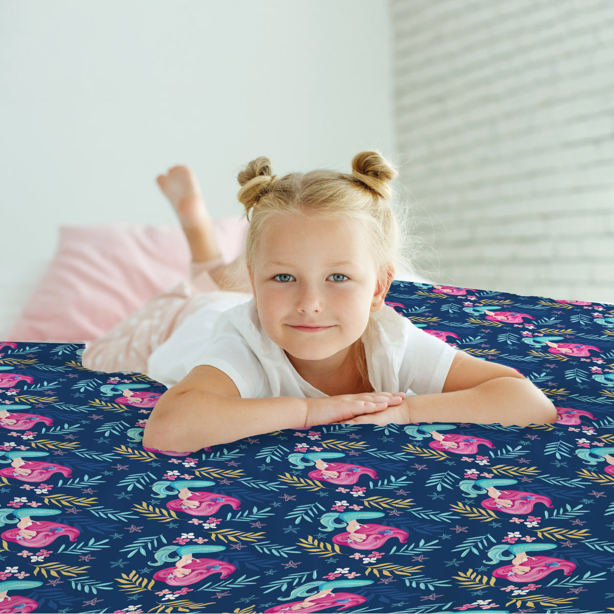 - Mermaids Sensory Fitted Bed Sheet - Sensory Fitted Bed Sheet - CalmCare