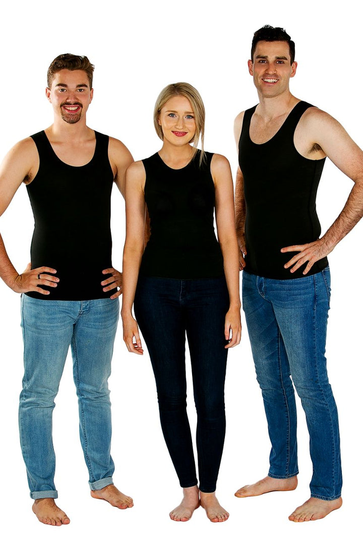 4XS (27.5") or (70-74cm) / Black - CalmCare Calming Undervest 3 Pack | Adult | Unisex - Vests - CalmCare