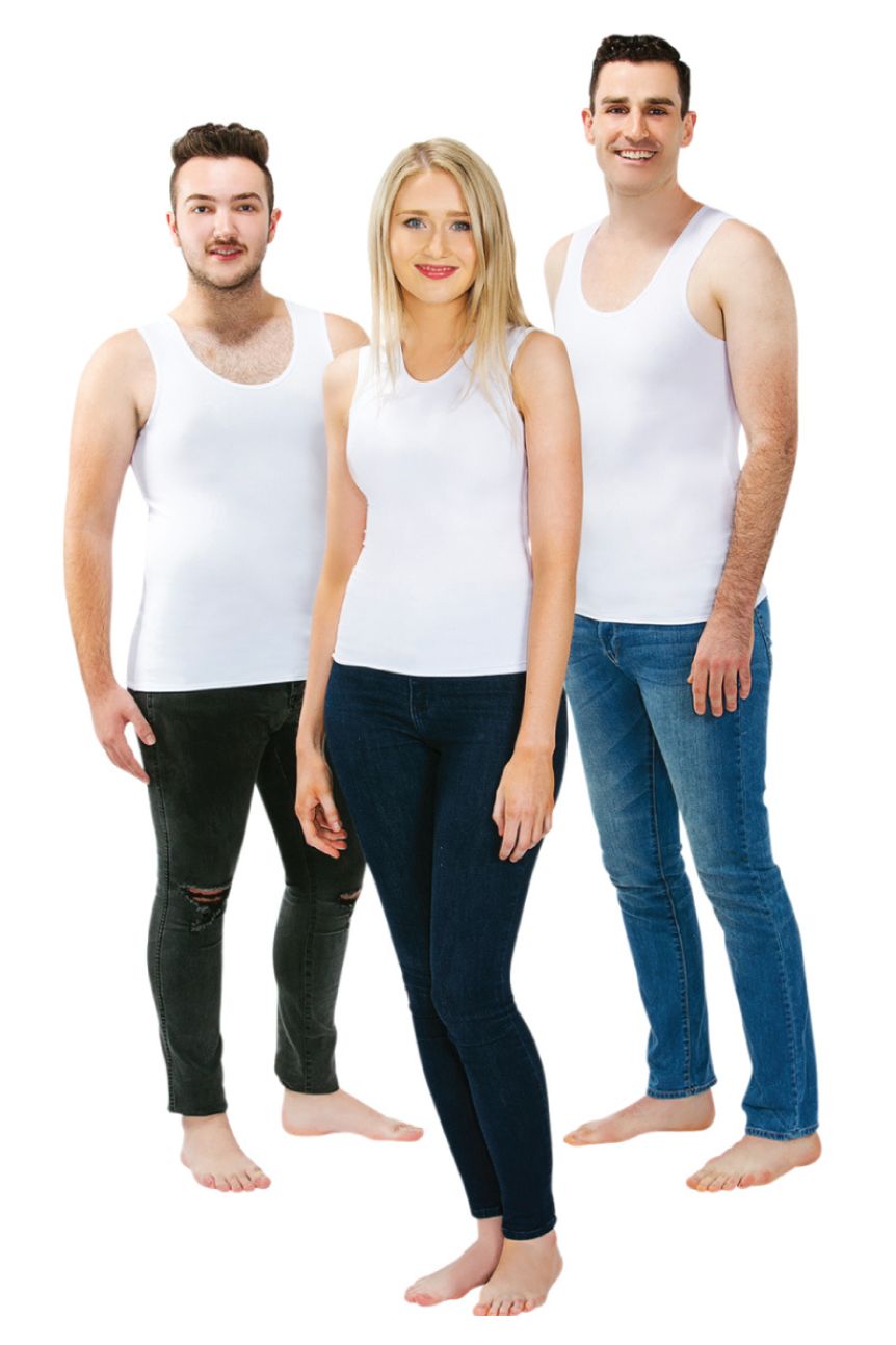 4XS (27.5") or (70-74cm) / White - CalmCare Calming Undervest 3 Pack | Adult | Unisex - Vests - CalmCare